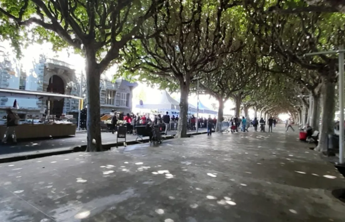 El mercat de la Seu aquest matí, al passeig Joan Brudieu