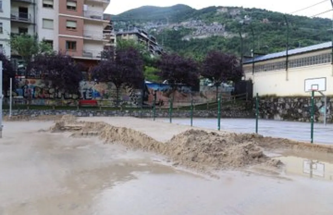 L'antic camp de volei platja.