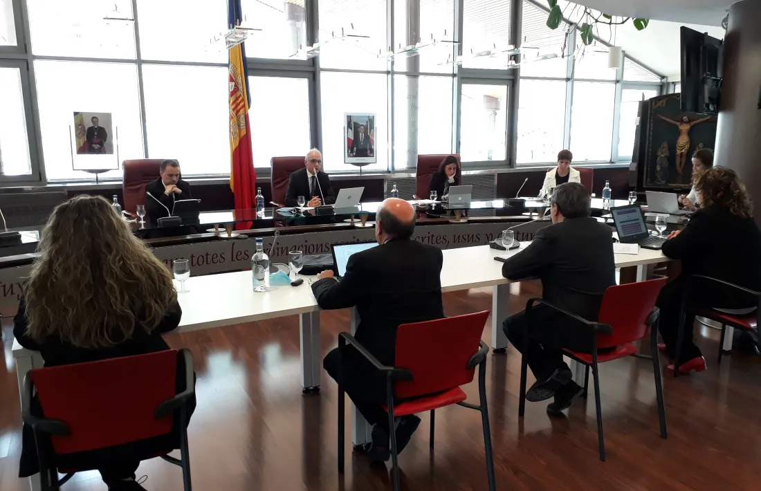 Un instant de la sessió de consell de comú celebrada aquest matí a Canillo.