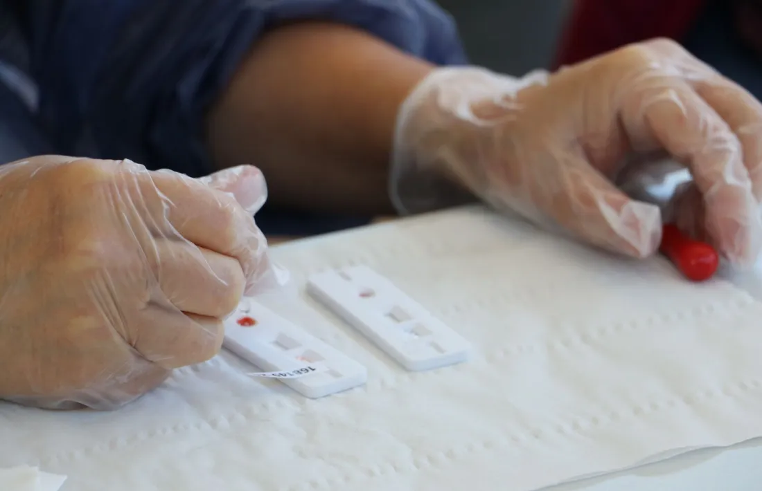 Imatge d'una de les proves del cribratge massiu.