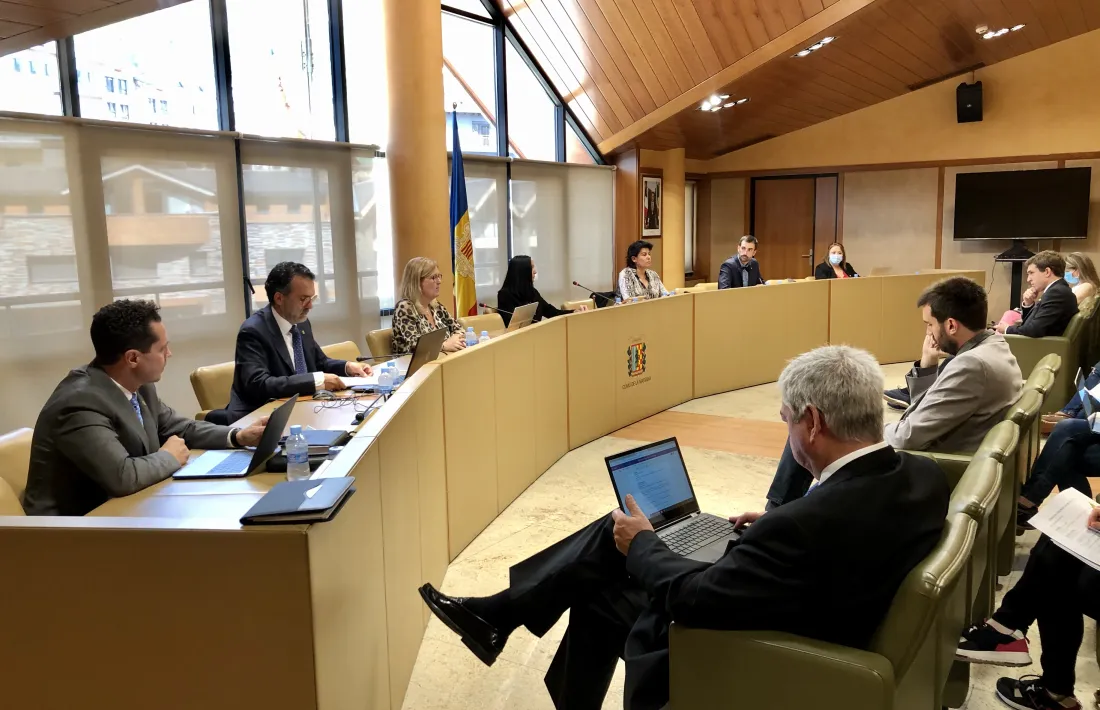 Un moment de la sessió de Comú de la Massana, aquest matí.