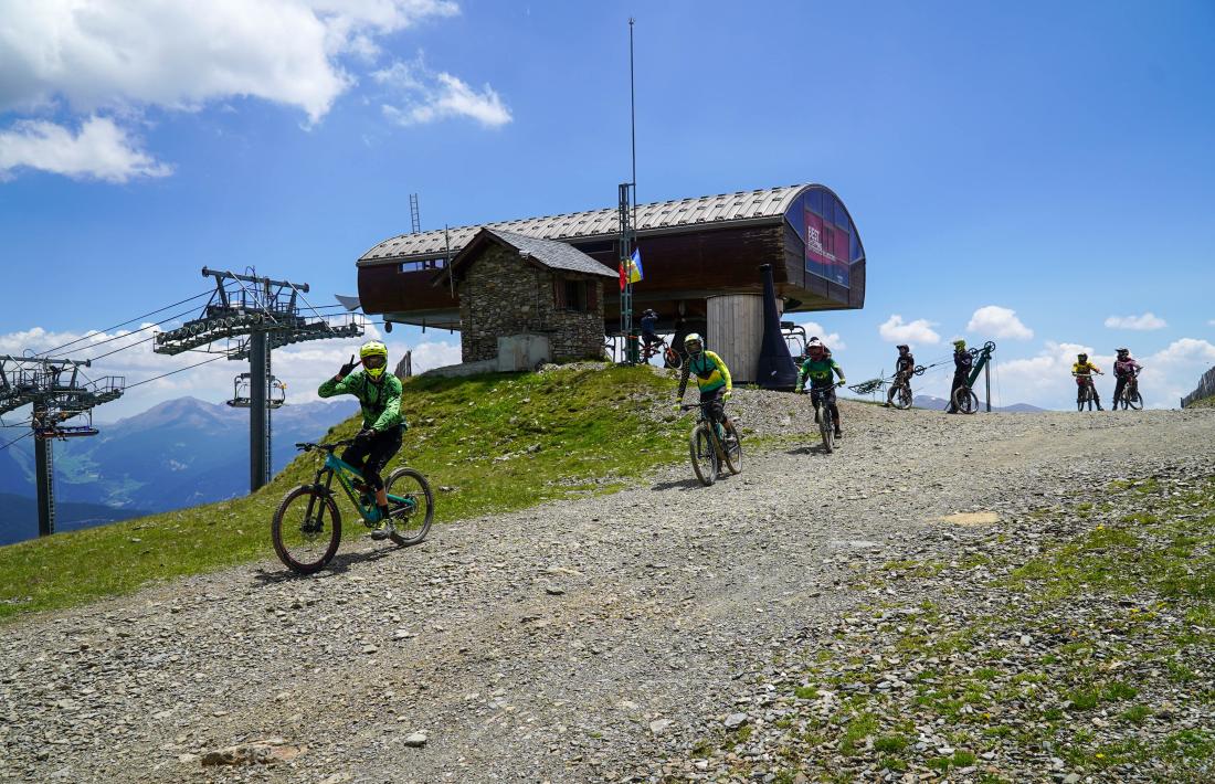 'Bikers' al Bike Park de Pal Arinsal.