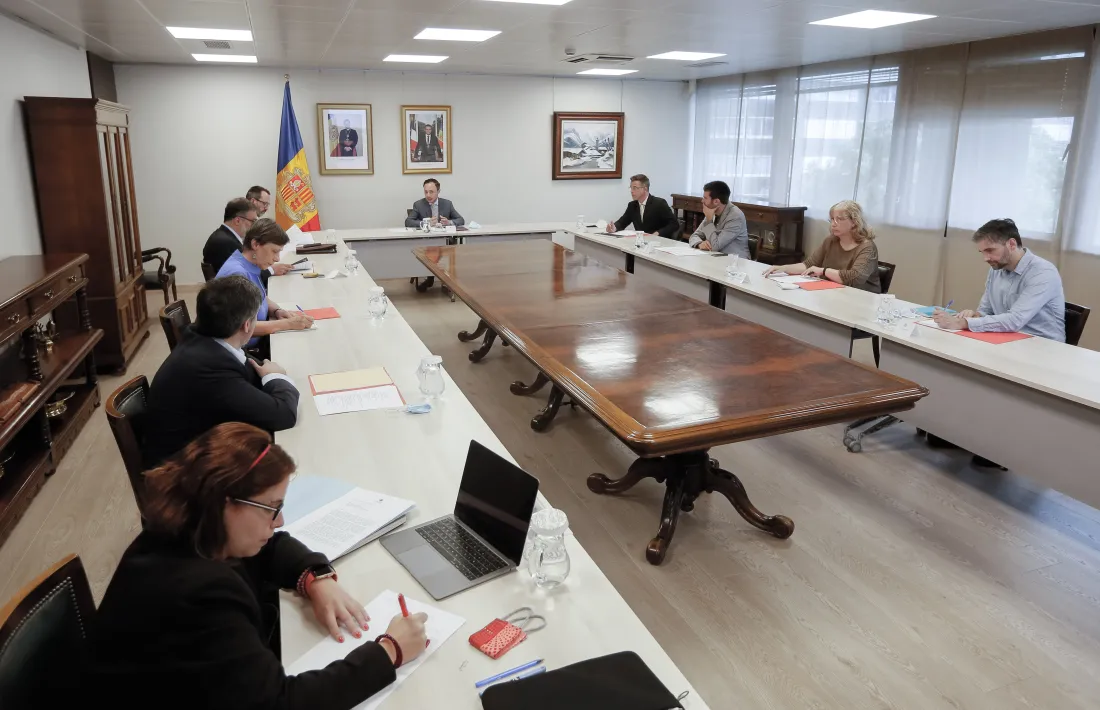 Reunió de l'Observatori de la igualtat, ahir a l'edifici administratiu.