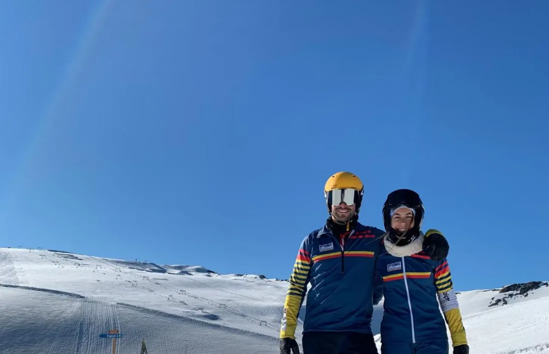 Lluís Marín i Maeva Estevez han tornat a trepitjar la neu a Les Deux Alpes.