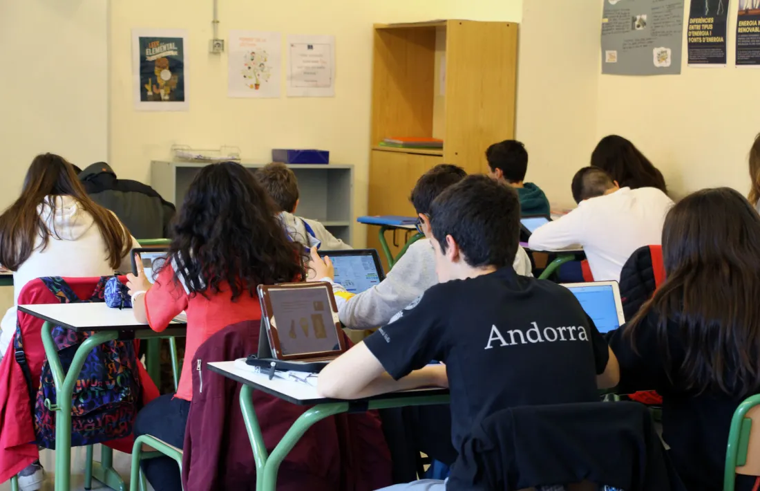 Una aula de l'escola andorrana en una imatge d'arxiu.