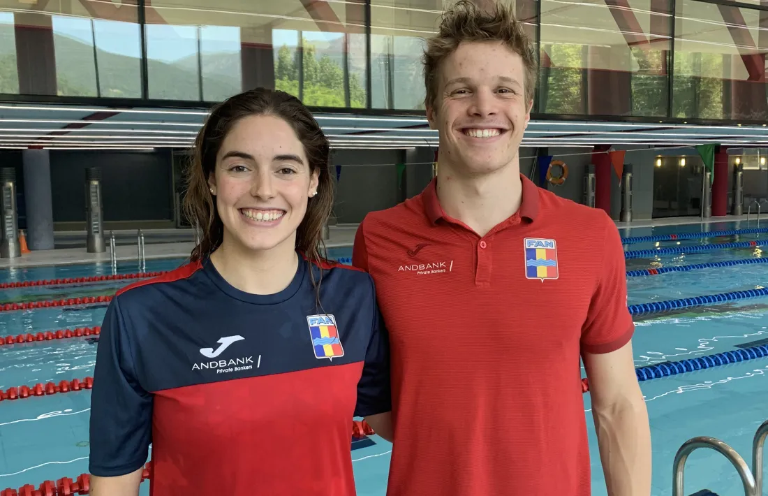 Els nedadors de la FAN, Nàdia Tudó i Bernat Lomero.