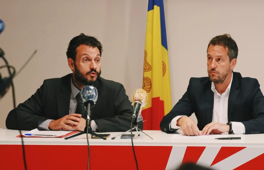 Un moment de la roda de premsa.