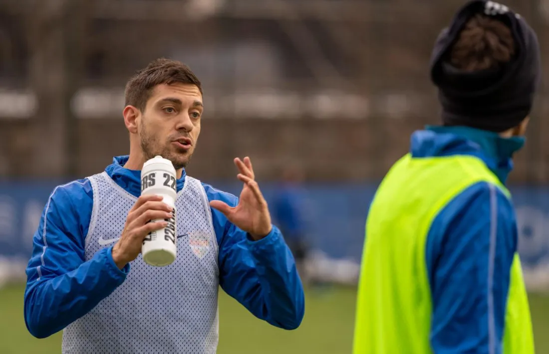 Javi Martos, amb l'FC Andorra.