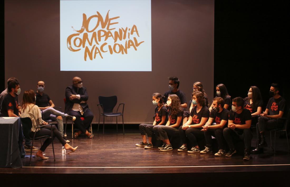 Un instant de la presentació de la Jove Companyia Nacional d’Andorra, ahir, a les Fontetes de la Massana.