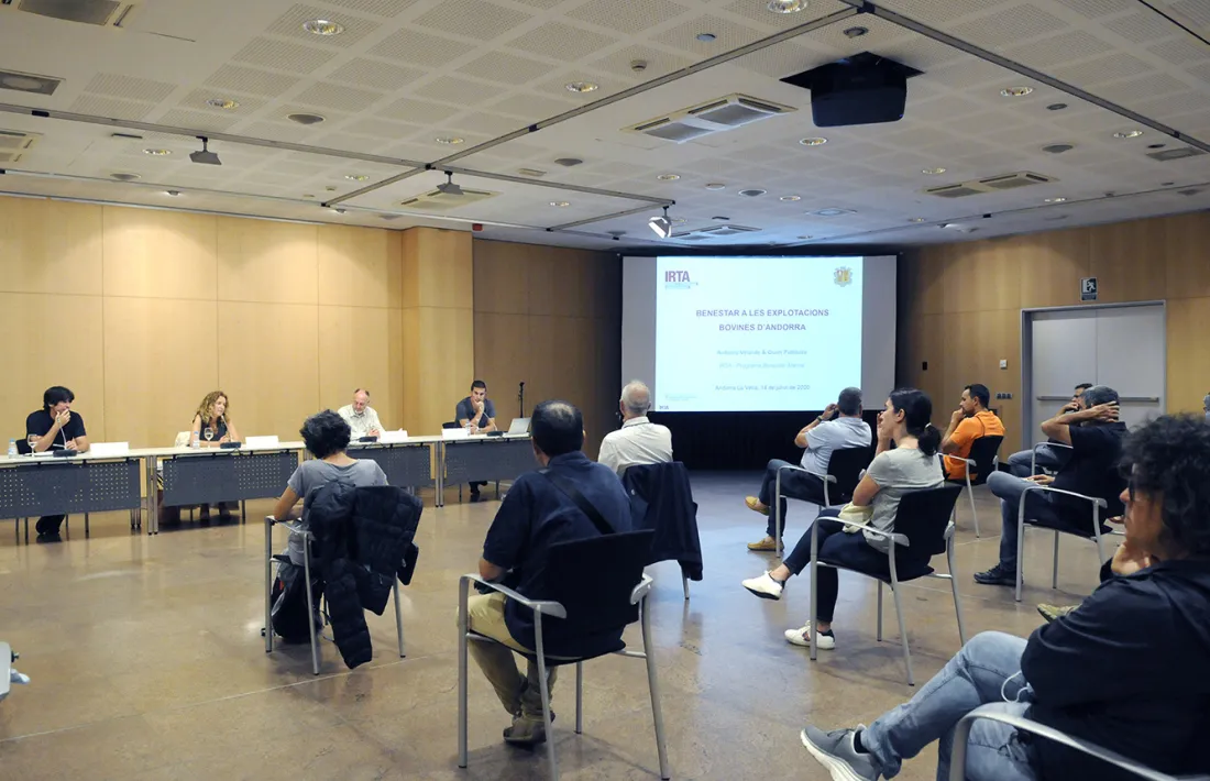 Un moment de la presentació de l'estudi que ha fet l'IRTA.