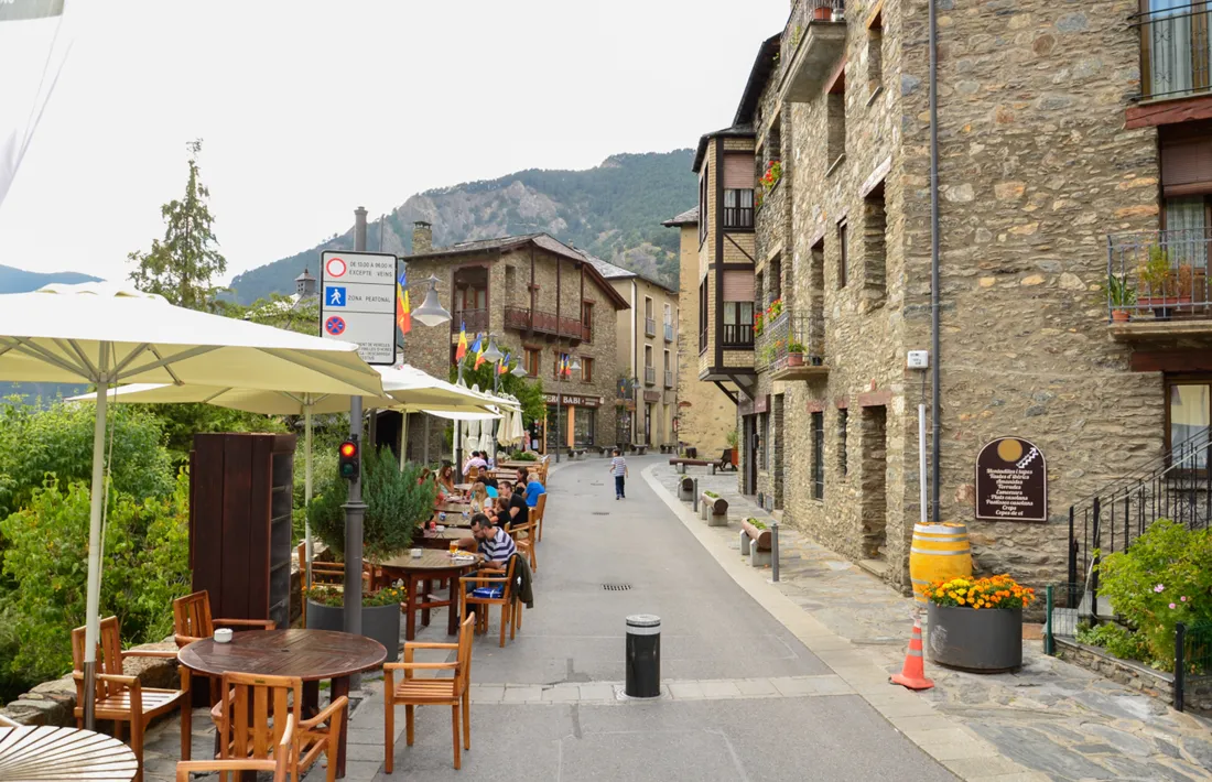 El carrer Major d'Ordino.
