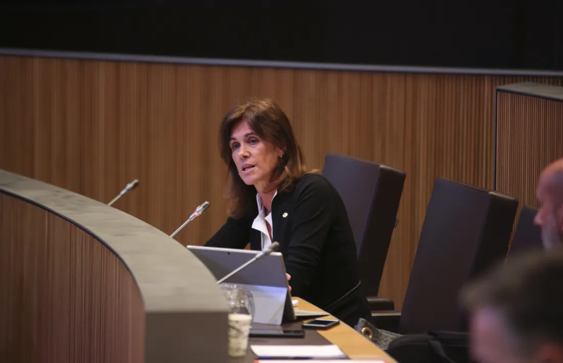 La titular d'Educació i Ensenyament Superior, Ester Vilarrubla.