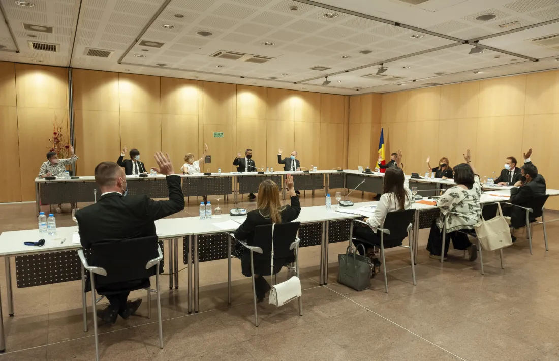 Un moment de la sessió del consell al Centre de Congressos, ahir a la tarda.