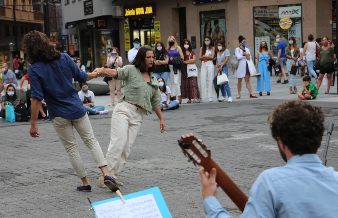 Un moment de l'actuació de l'Era, en el marc del cicle ON-Carrer, divendres passat.
