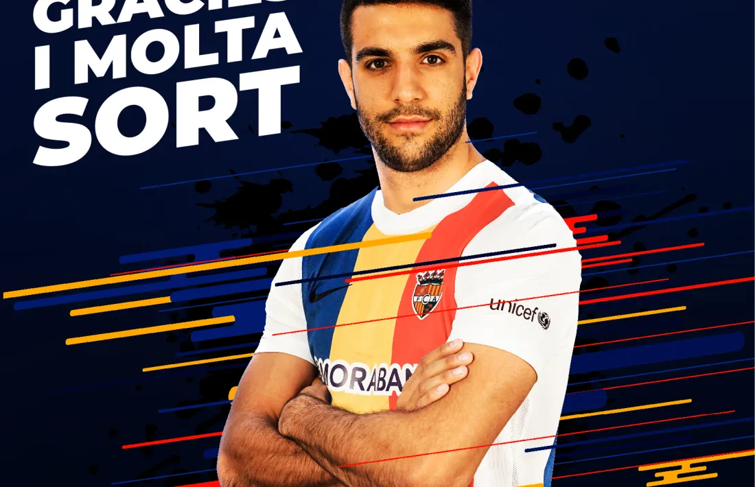 El club ha desitjat al davanter català sort en la seva nova etapa.