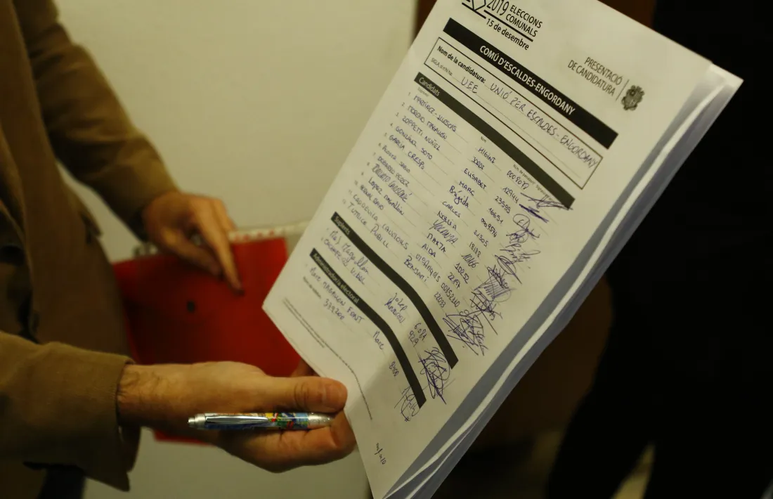 Una de les candidatures que es van presentar als comicis.