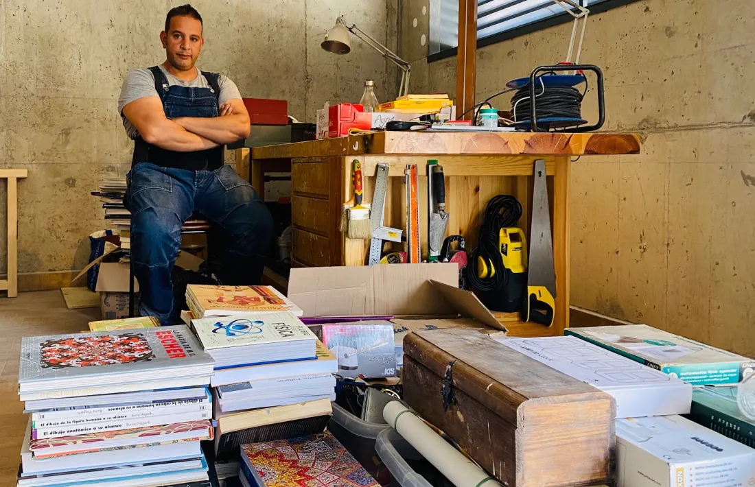 Ahmed Keshta, dilluns al seu estudi d’Engolasters.