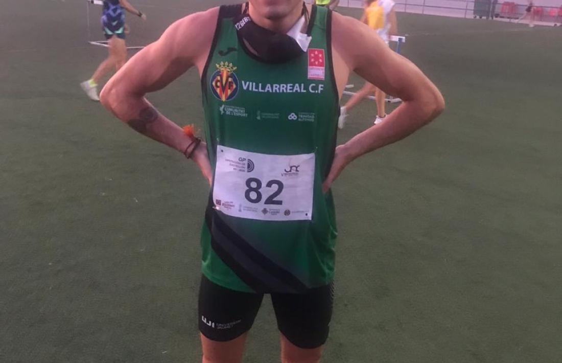 L'atleta andorrà Nahuel Carabaña en finalitzar la prova aquest dilluns.