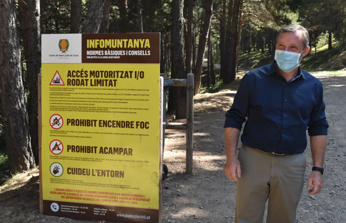 Majoral, durant la presentació de la regulació de l'accés motoritzat als camins de la parròquia.