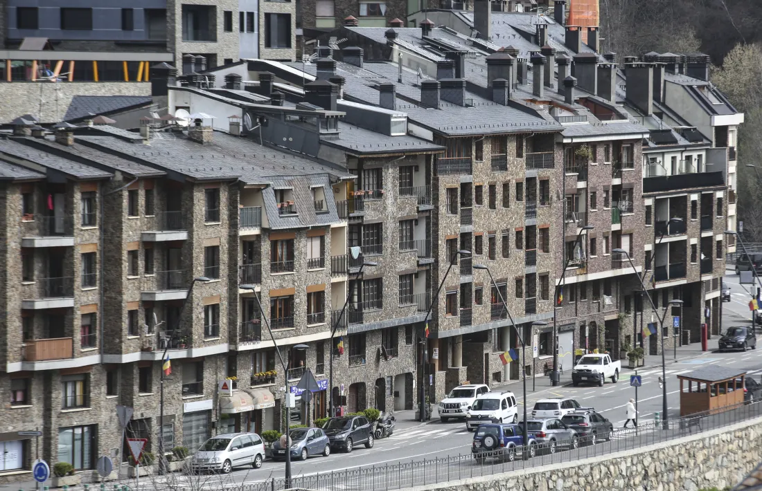Una imatge de blocs de pisos ubicats a la Massana.