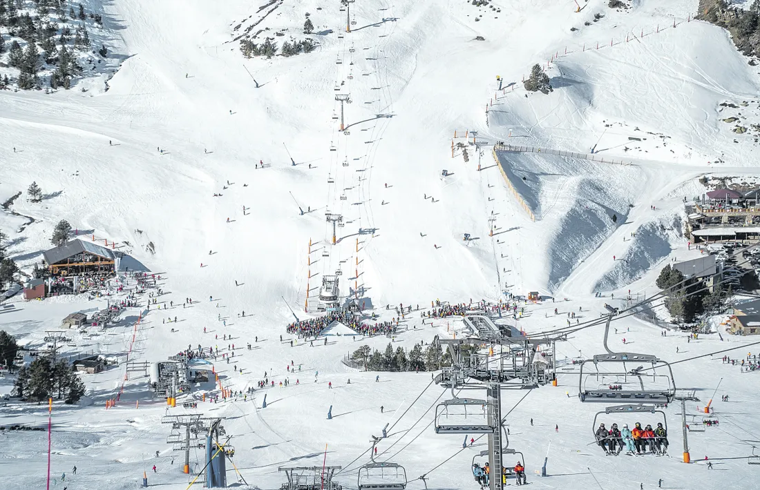 Esquiadors a les pistes de Grandvalira.