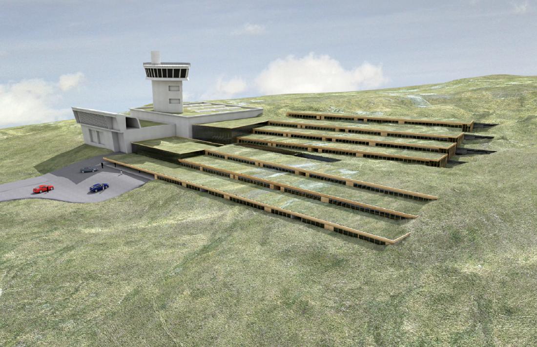  Reconstrucció virtual del futur Centre Residencial en Alçada, Cramea per als amics, amb les terrasses que en modificaran de forma substantiva l’entorn.