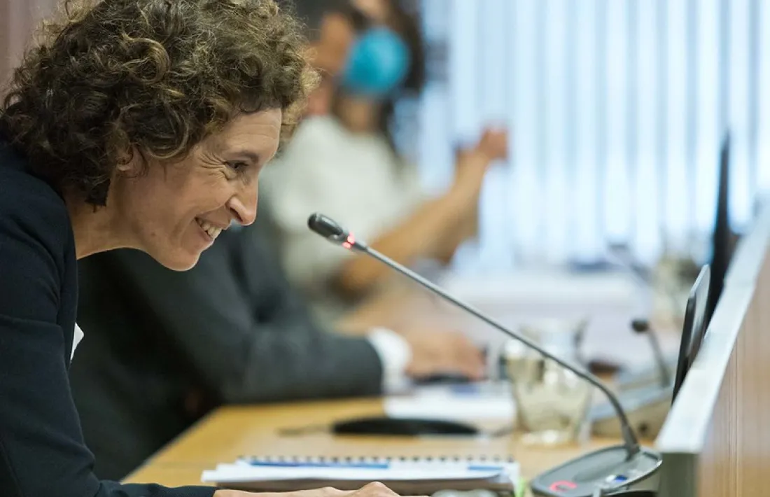 La ministra d’Afers Exteriors, Maria Ubach, va comparèixer ahir davant la comissió legislativa de política exterior.
