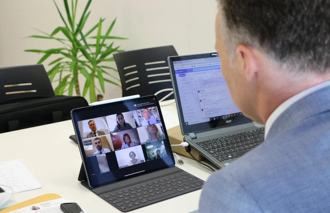 Ferran Costa en un moment de la reunió.