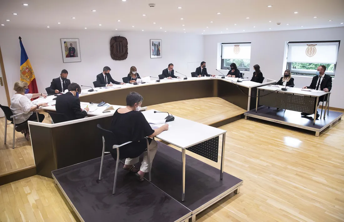 Un moment del consell de comú d’Andorra la Vella celebrat ahir.