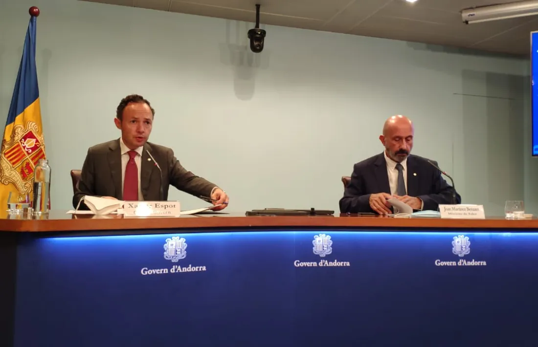 Espot i Benazet en la roda de premsa d'aquesta tarda.