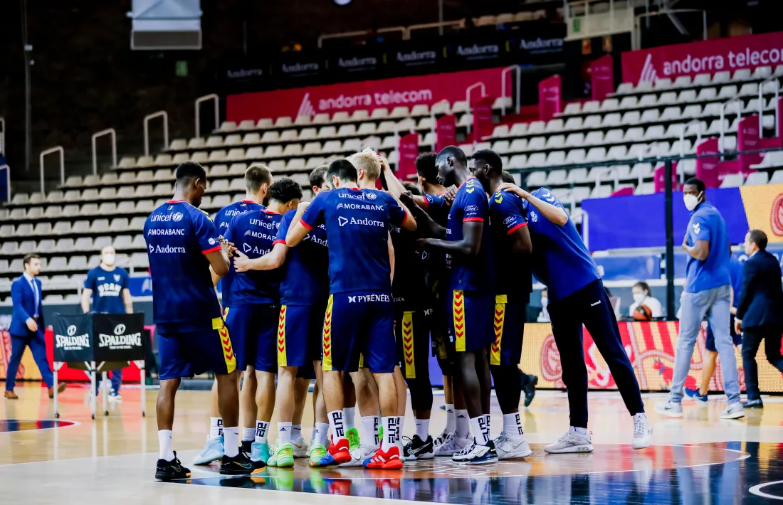 La plantilla del BC MoraBanc encara no sap si podrà jugar el seu partit contra el València Basket aquesta setmana.   Foto: ACB Photo / Martín Imatge