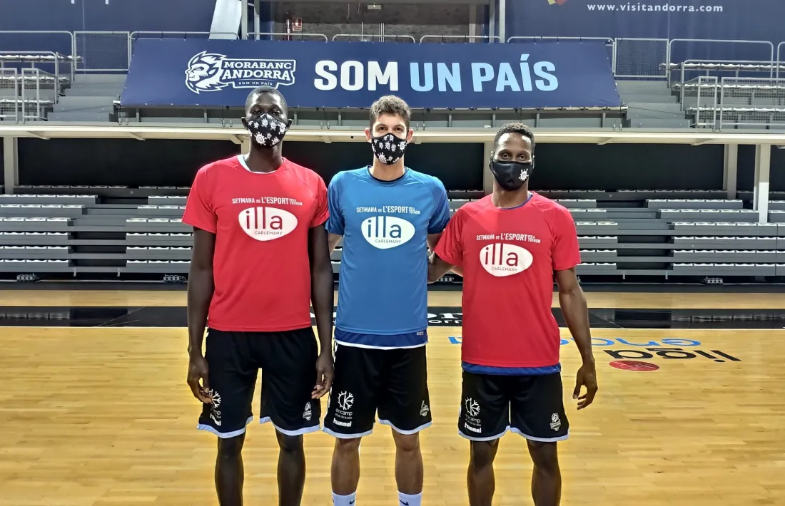 El BC MoraBanc ja té la samarreta i la mascareta de la Setmana de l'esport per a tothom.  Foto: Twitter BC MoraBanc