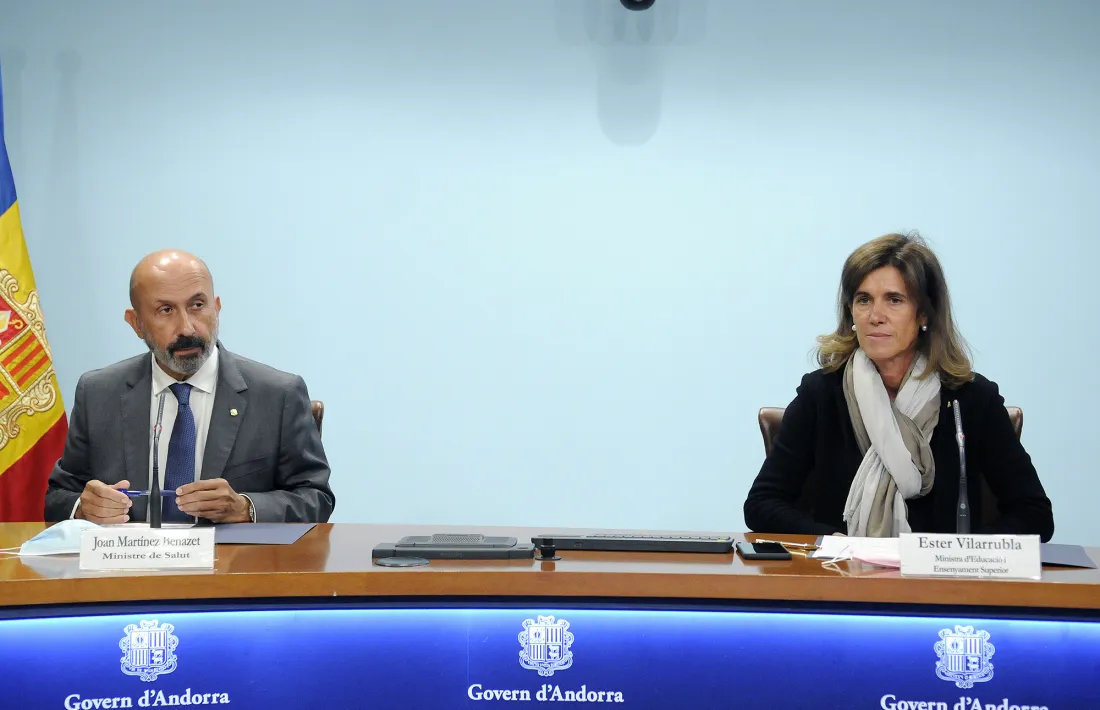 Benazet i Vilarrubla en la roda de premsa d'aquest matí.