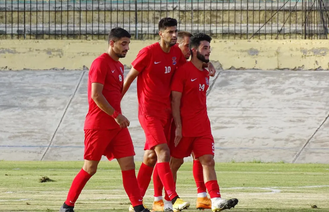 Jordi Aláez es va estrenar amb victòria i gol amb el seu nou equip, el Diagoras.   Foto: Diagoras Mia Zwh