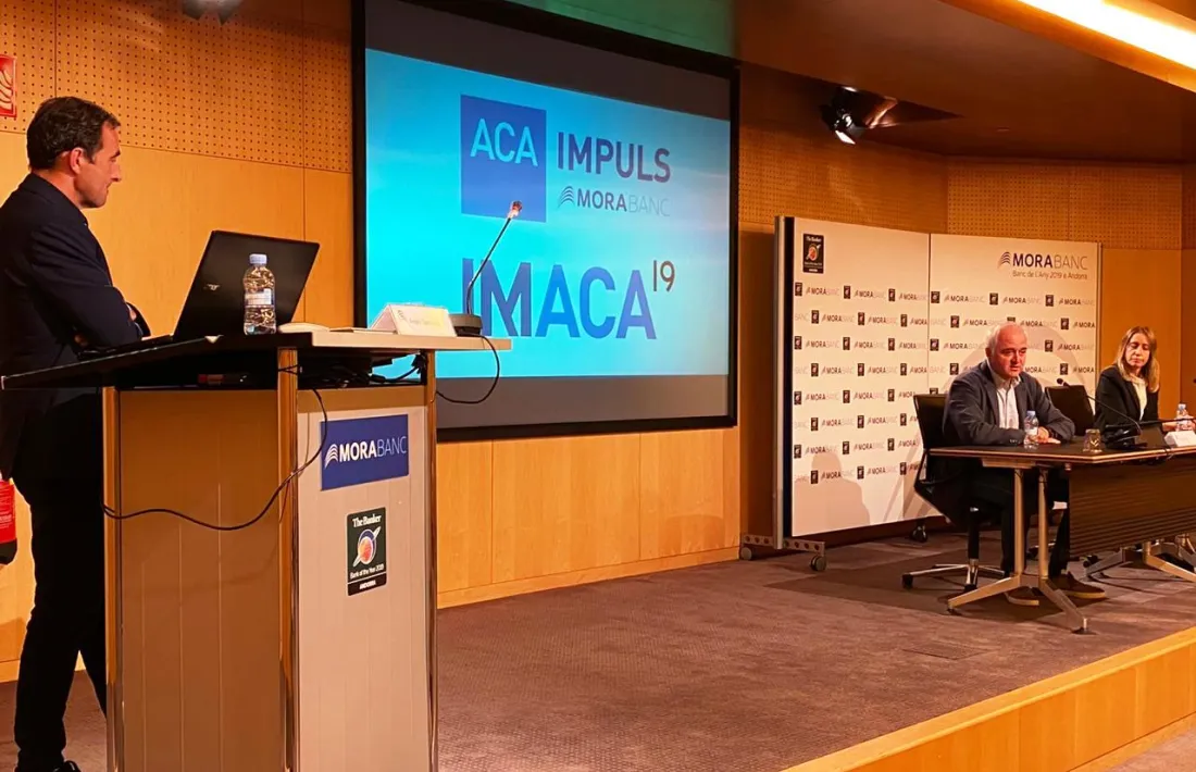Un moment de la presentació de l'Imaca, aquest matí.