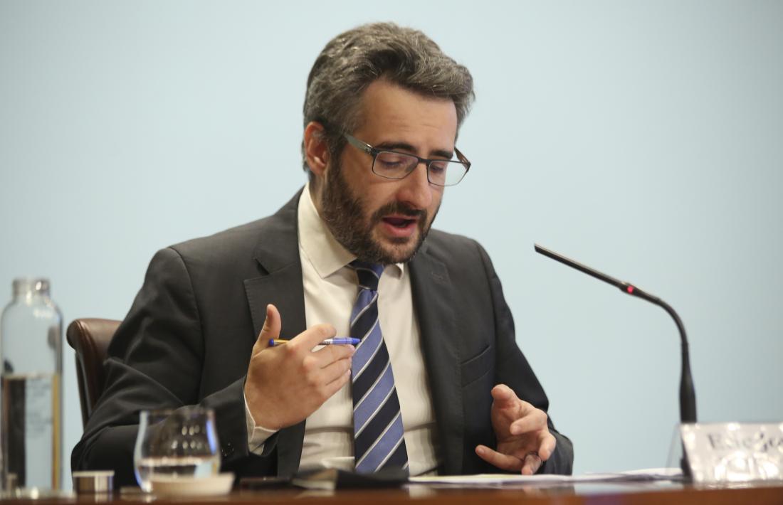 El ministre de Finances, Eric Jover, en una compareixença anterior.