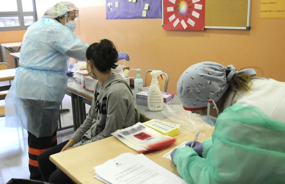 Els alumnes de l'escola d'Encamp han començat avui a fer-se proves diagnòstiques.