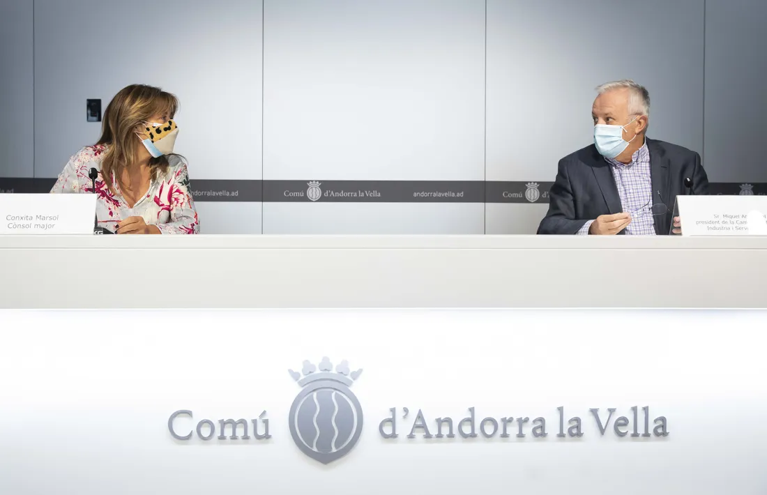 Marsol i Armengol en la roda de premsa d'aquest matí.