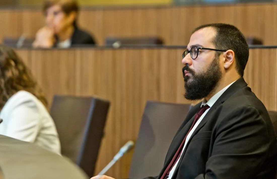 El conseller general socialdemòcrata Carles Sánchez en una sessió parlamentària.