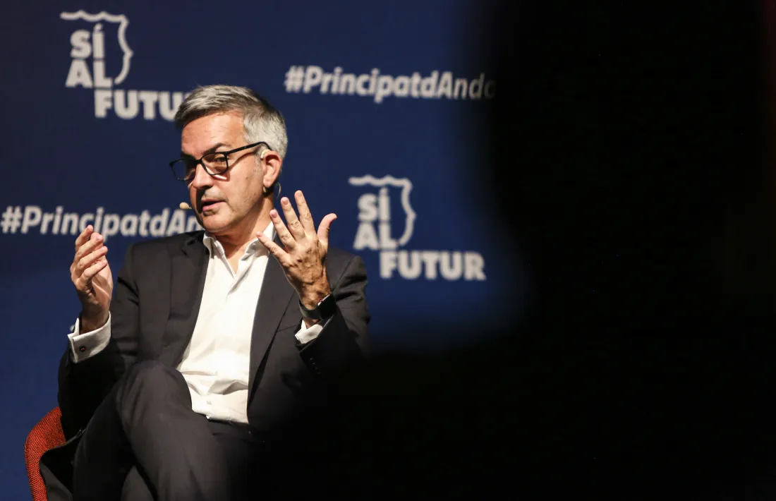 Víctor Font va explicar ahir als socis blaugrana del Principat el seu projecte. Foto: Facundo Santana