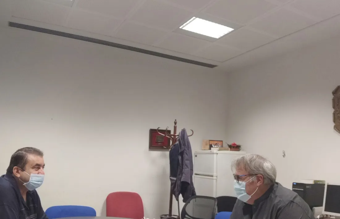 Cinto Risco a les dependències de l’Associació de la Gent Gran de la capital.