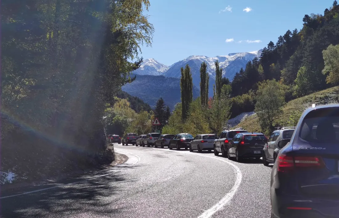 Retencions baixant cap a la Massana.