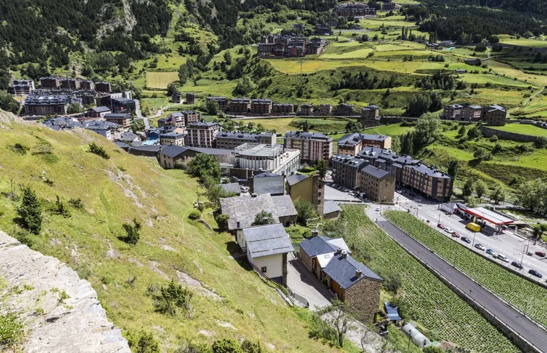 Vista del poble de Canillo.