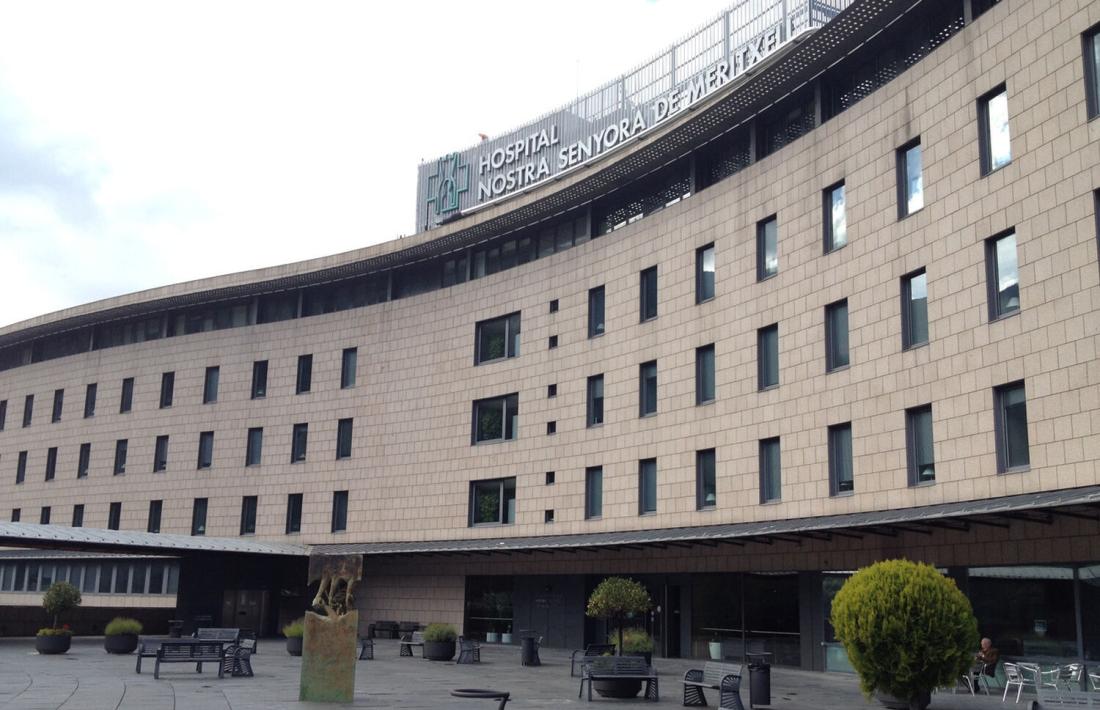 Vista exterior de l'hospital Nostra Senyora de Meritxell.