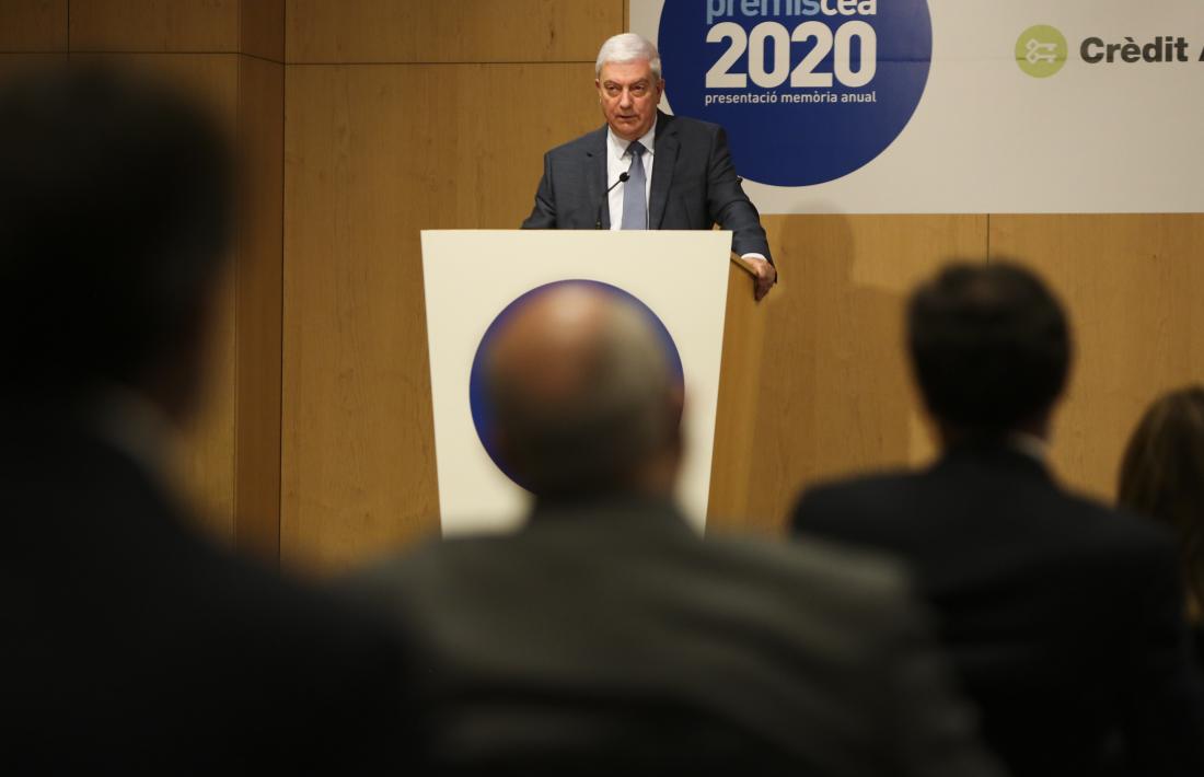 El president de la CEA, Gerard Cadena, en un moment de la seva intervenció.