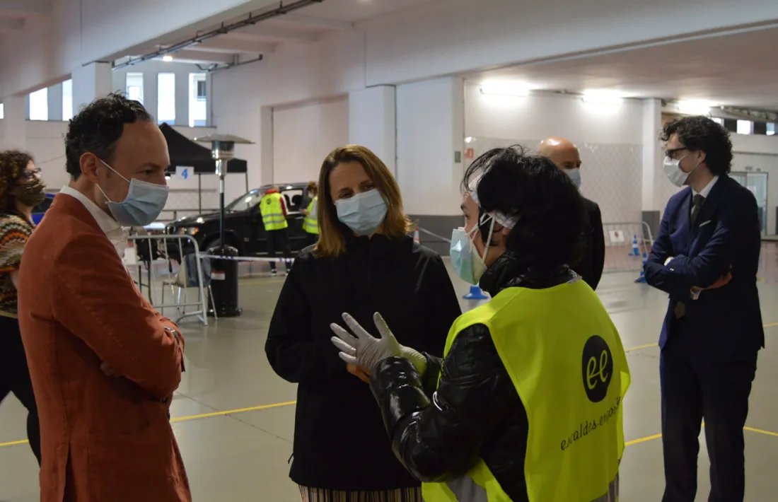 Xavier Espot i Rosa Gili a l'stop lab d'Escaldes-Engordany el maig passat.