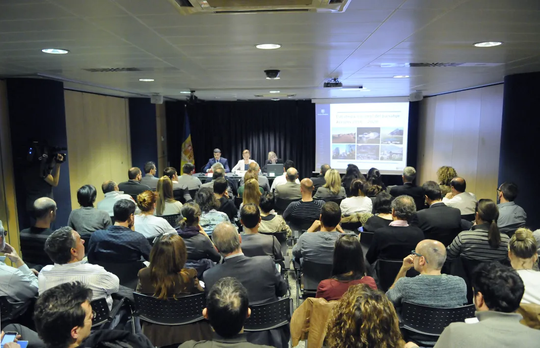 Un moment de la presentació de l'Estratègia nacional del paisatge 2016-2020.