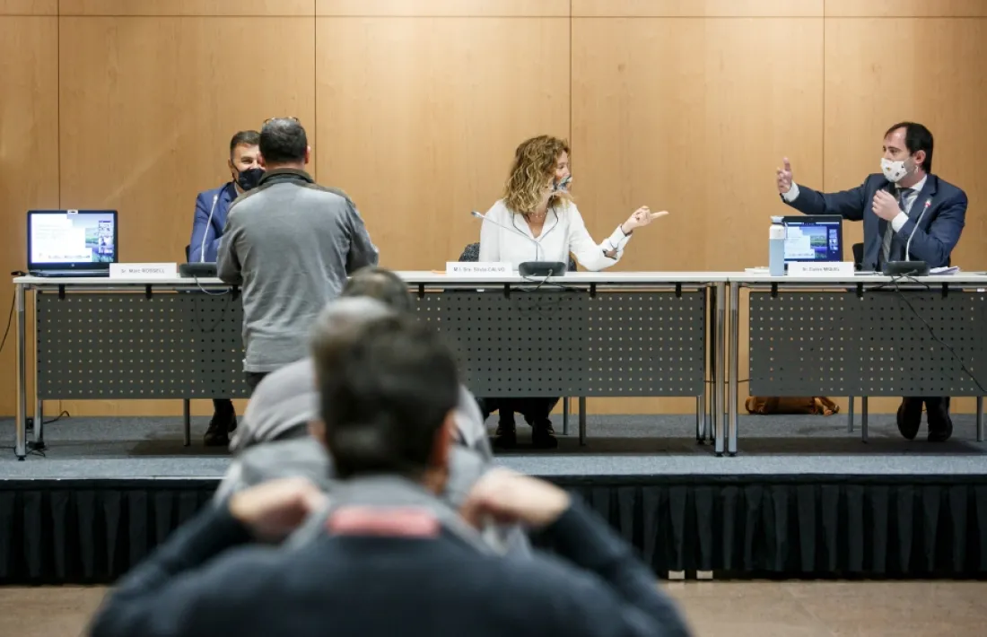 Un moment de la segona reunió de la Comissió Nacional de l’Energia i del Canvi Climàtic.