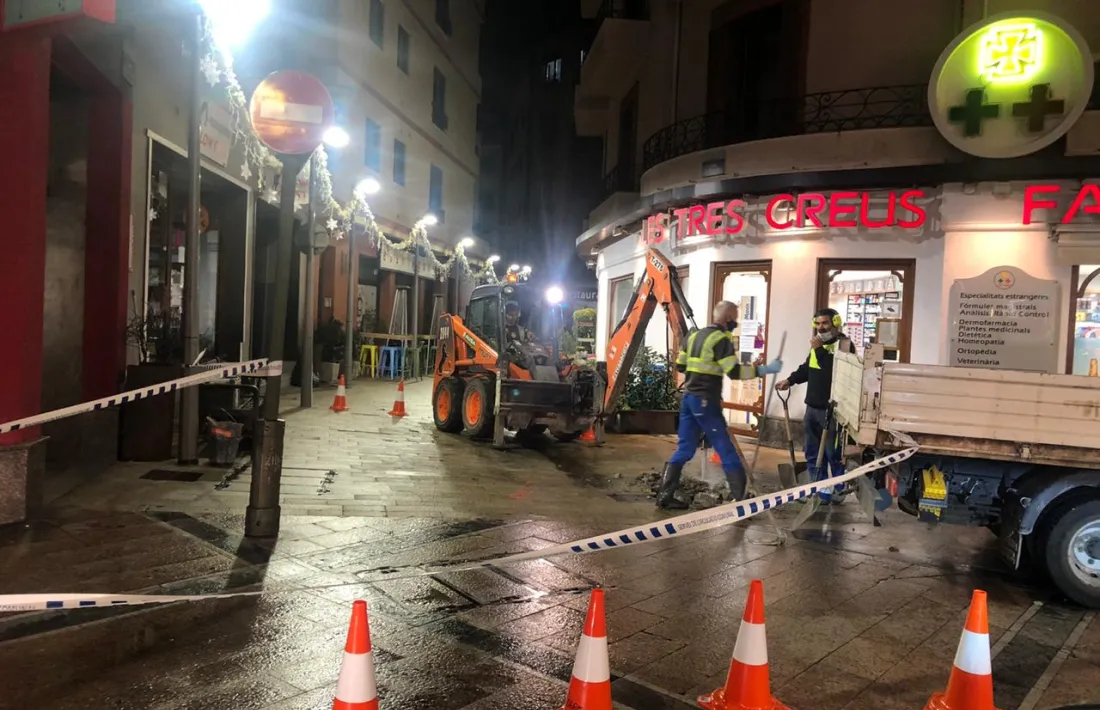 Una de les zones afectades pel tall d'aigua.