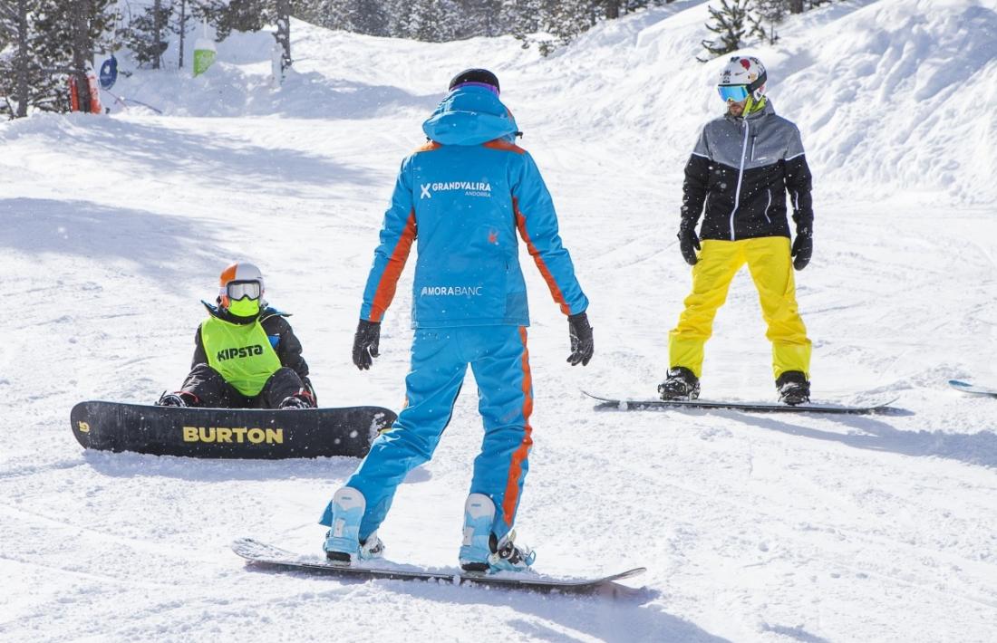 Treballadors a les pistes d’esquí de Grandvalira.